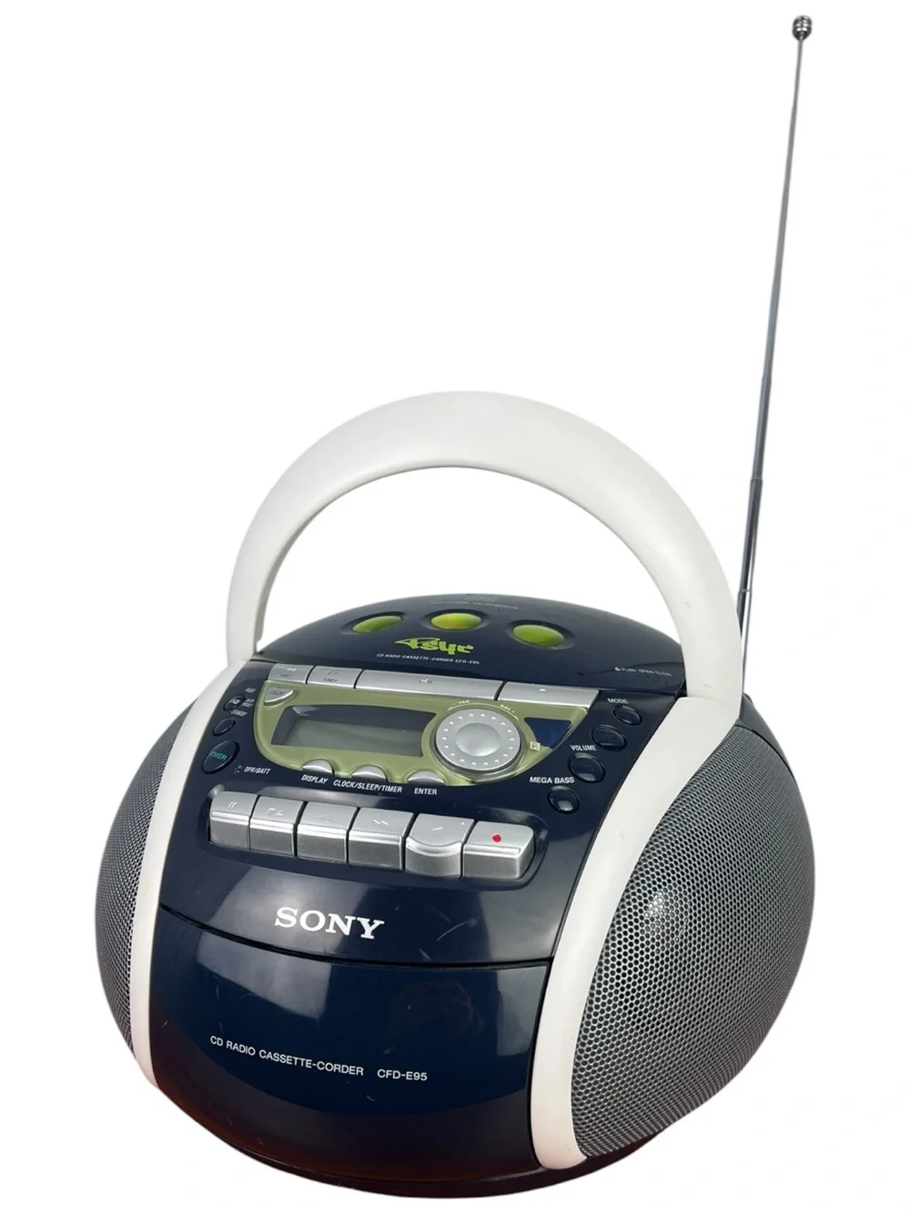 Sony Psyc CFD-E95 Navy Blue with Color Changing Display 2004 Y2K Boombox Tested